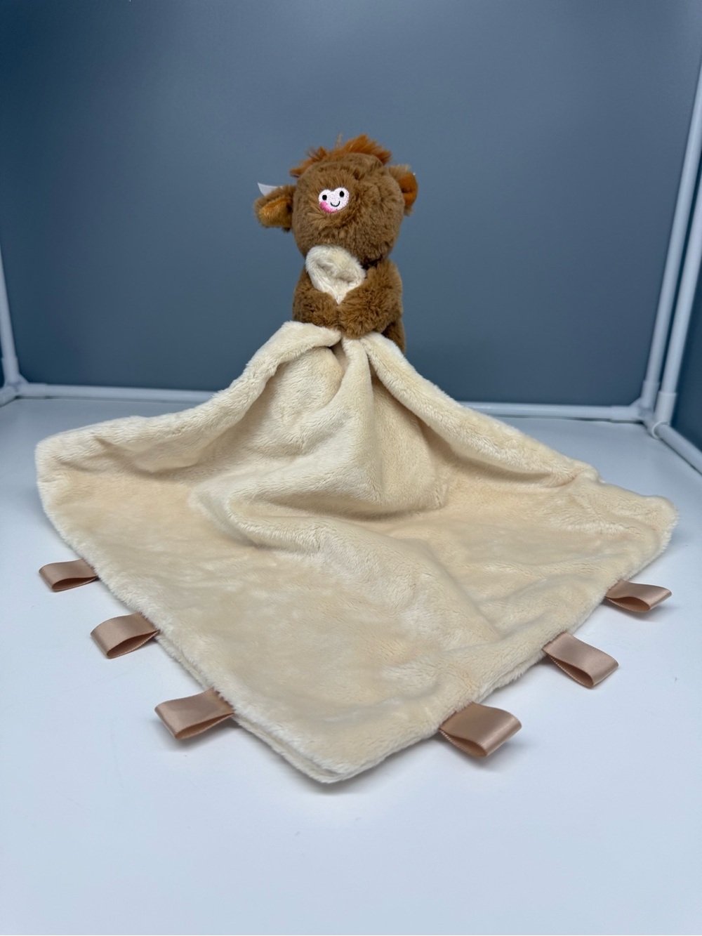 Ziggle Highland Cow Plush Comforter Blanket Lovey NWT